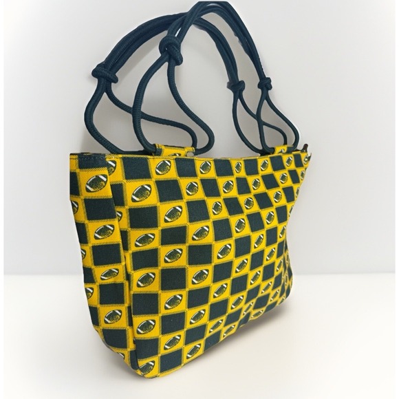 Farmhouse Is My Style Home Sweet Farm Green And Yellow Football 🏈 Pattern Bag - Picture 2 of 12